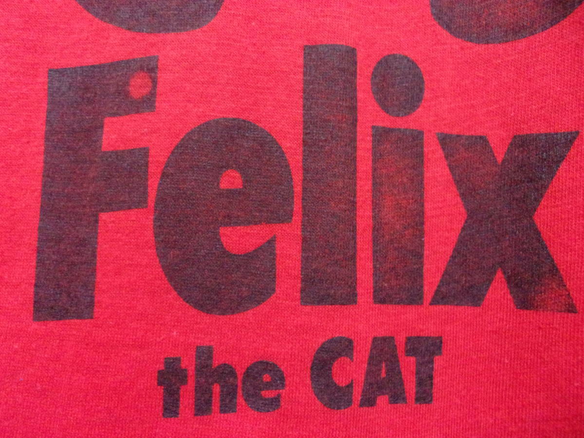 80's FELIX THE CAT Tシャツ L (SM位) 80年代 USA製 フィリックス VINTAGE ビンテージ 古着 フェリックス 黒猫 にゃんこ アニメ アメコミ_画像8