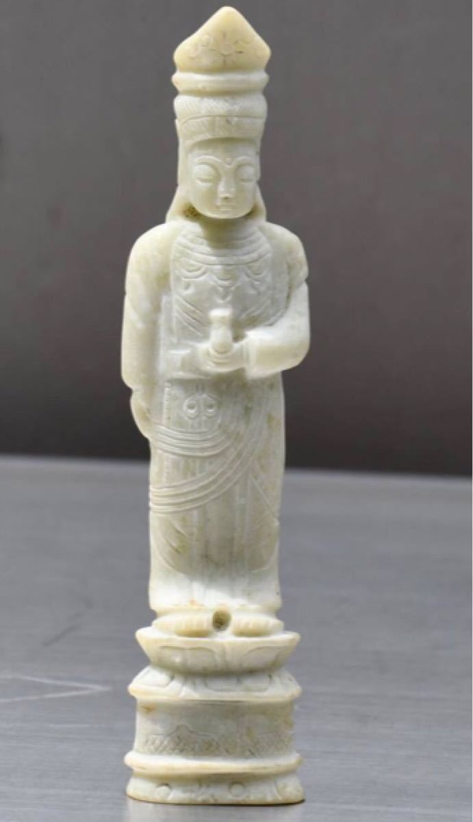 本日特別価格 G081  中国美術　古玩　白玉　和田玉　珍しい彫刻　人物像　老石 