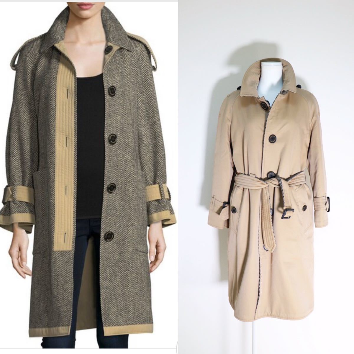 美品】Burberry バーバリー 20AW ロング ツイード リバーシブル