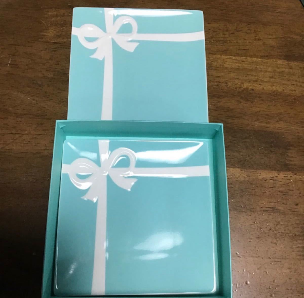 定番の冬ギフト ティファニーブルーリボン プレート2枚セット TIFFANY&Co 皿・プレート