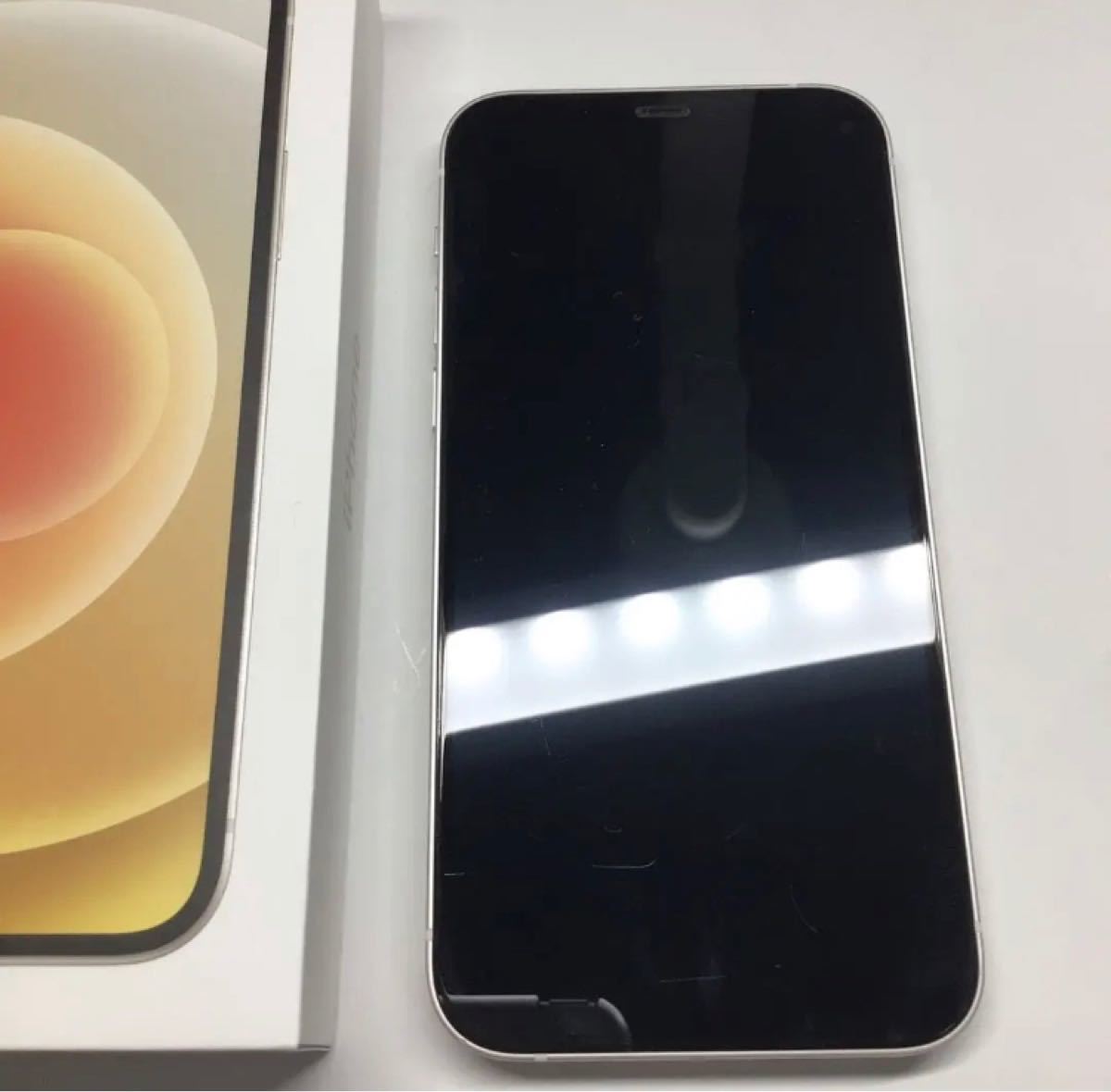 アウトレット 美品 iPhone12 64GB SIMフリー ホワイト バッテリー99