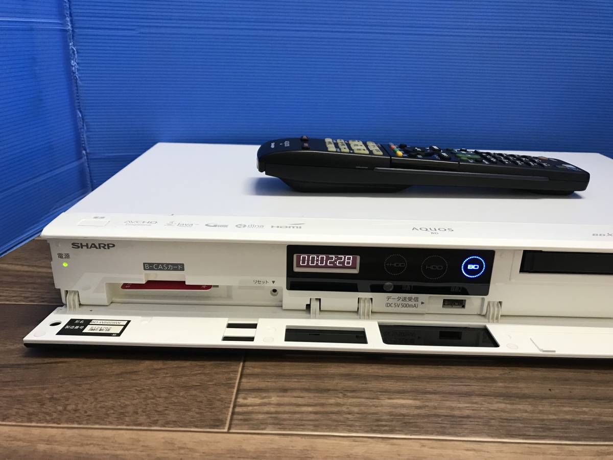 シャープ AQUOS ブルーレイディスクレコーダー BD-W560SW リモコン付