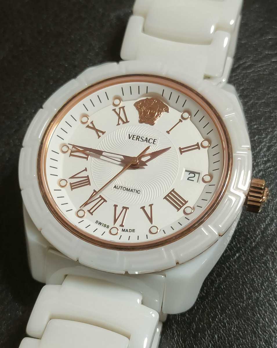 1000円スタート!VERSACE ヴェルサーチ セラミック 01AC1 自動巻き