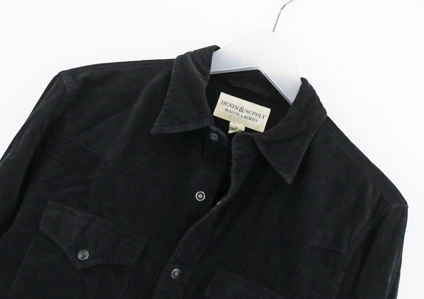 ◇【Denim & Supply Ralph Lauren デニム＆サプライ ラルフローレン】コーデュロイ シャツ ブラック Sの画像3