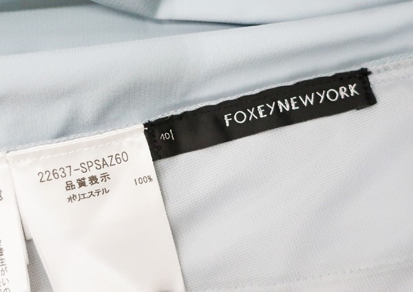 ◇【FOXEY NEW YORK フォクシーニューヨーク】ストレッチグログラン スカート 22637 ライトブルー 38_画像4