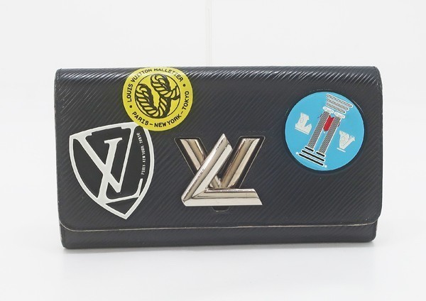 ☆◇【LOUIS VUITTON ルイ・ヴィトン】ポルトフォイユ・ツイスト M62008 財布 エピ/ノワール/ステッカー_画像1