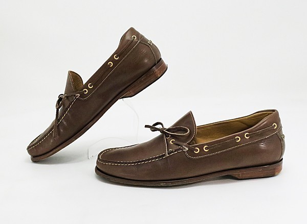 ◇【Tricker's×Paul Smith トリッカーズ×ポールスミス】レザーデッキシューズ ブラウン 7_画像7