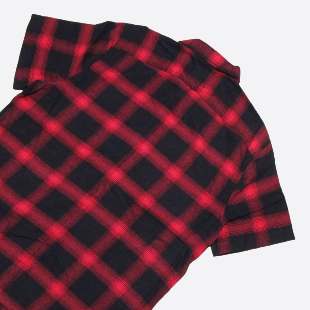 *SALE*Hollister/ Hollister * flannel check short sleeves shirt (Red/Black/XL)