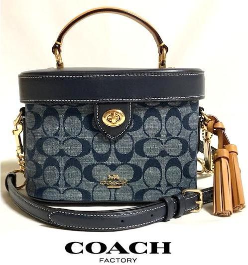 特価 可愛い COACH コーチ シグネチャー シャンブレー ケイ クロス 