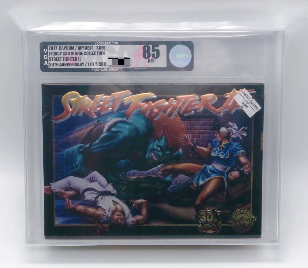 【希少】Street Fighter Ⅱ VGA 85 NM+ iam8bit 全世界5500限定 鑑定品 PSA WATA SNES SFC ストリートファイター ファミコン_画像1