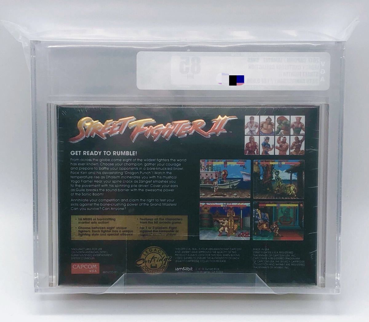 [ rare ]Street Fighter Ⅱ VGA 85 NM+ iam8bit all world 5500 limitation judgment goods PSA WATA SNES SFC Street Fighter Famicom 