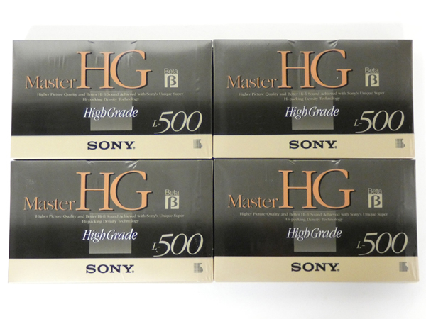 #SONY MasterHG Beta HighGrade β Beta видео кассетная лента L-500 4 шт. комплект ① L-500MHGB