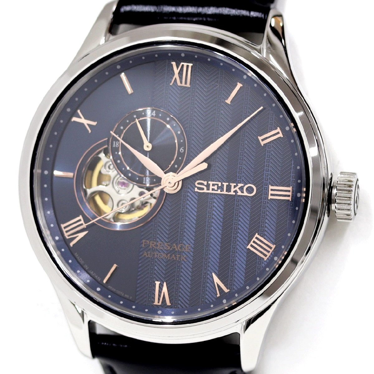 セイコー プレサージュ SARY187 4R39-00W0 腕時計 シースルーバック 裏スケルトン オートマ メンズ