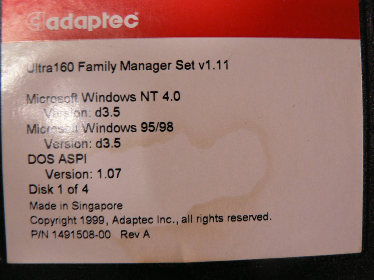  стоимость доставки ... 94  йен  FDA14：... adaptec EZ-SCSI / 1200A / Ultra160 Family Manager Set　 и т.д.  , 8 шт.  раздельно  продажа 