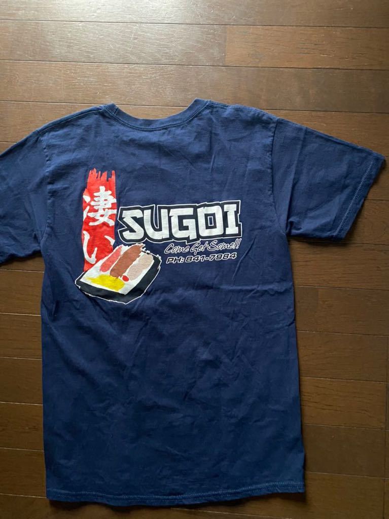 ハワイ入手　SUGOI （スゴイ　ランチボックス　弁当）半袖Ｔシャツ_画像3