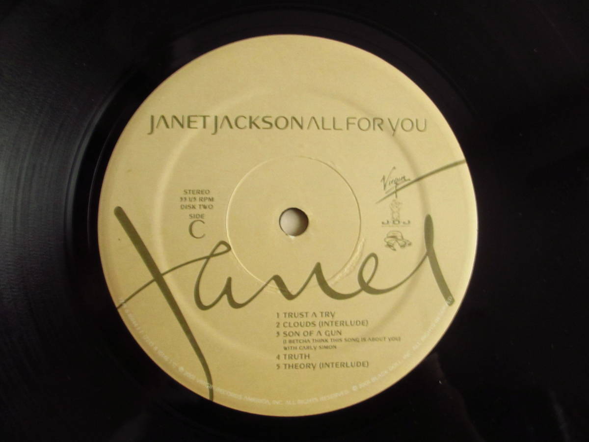 オリジナル / 希少LP / Janet Jackson / ジャネット・ジャクソン / All For You / Virgin / 7243 8 10144 1 7 / 2LP / US_画像5