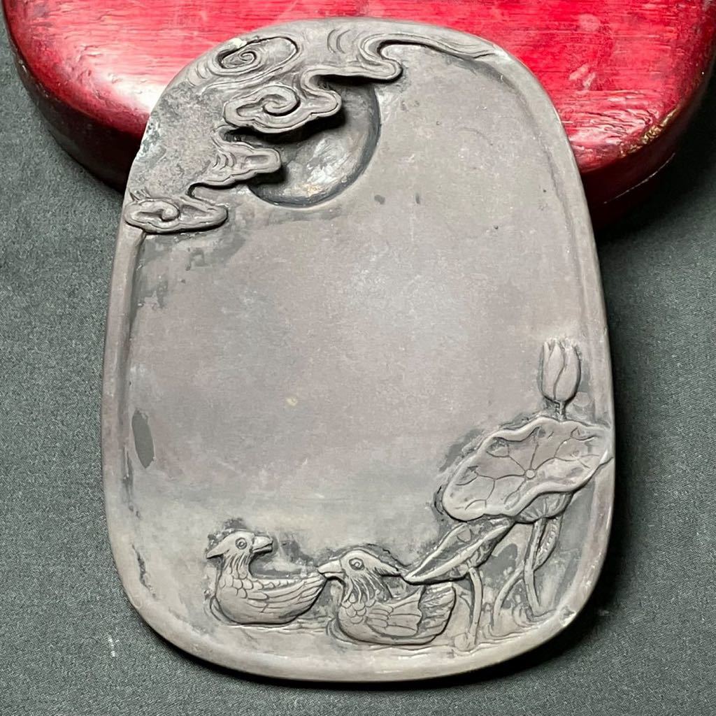 中国美術 書道具 端渓硯 古美術 時代品 骨董品 石彫 硯石