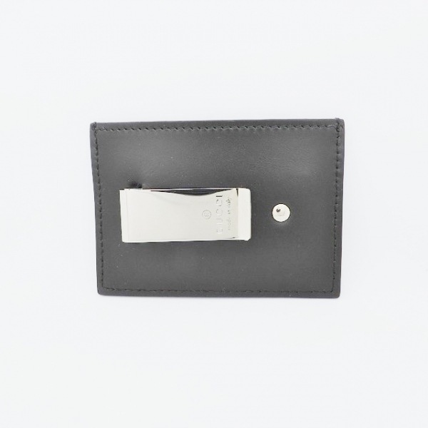 グッチ GUCCI カードケース 308915 シマライン レザー 黒