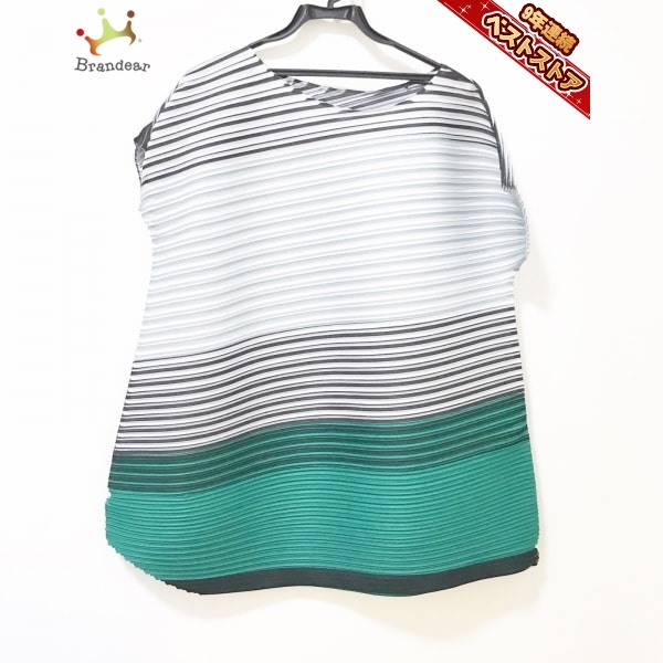 プリーツプリーズ PLEATS PLEASE 半袖カットソー サイズ3 L - グリーン オンライン質屋 プリーツプリーズ グリーン 半袖 Tシャツ/カットソー(半袖/袖なし)
