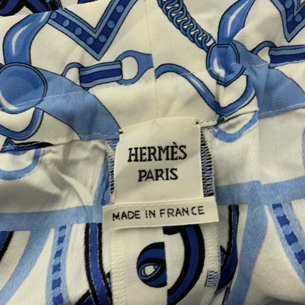 エルメス HERMES ショートパンツ サイズ34 S 白×ブルー×黒 レディース 