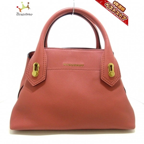 バーバリープローサム BURBERRY PRORSUM ハンドバッグ レザー ピンク