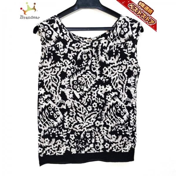 製品保証あり カットソー ブラック 美品 イッセイミヤケ me Tシャツ 輸入品販売 ISSEY by me 美品 MIYAKE カットソー ミーバイイッセイミヤケ Tシャツ/カットソー(半袖/袖なし)