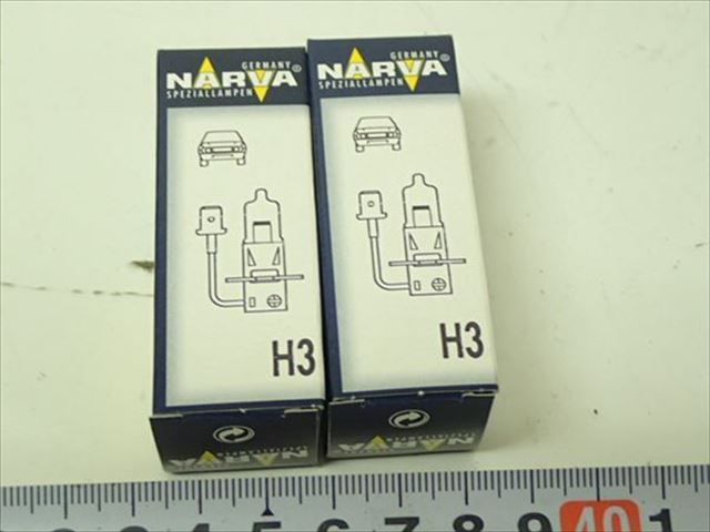 εCK07-81 汎用 NARVA ハロゲンランプ H3 12V 55W 2点　未使用品！_画像2