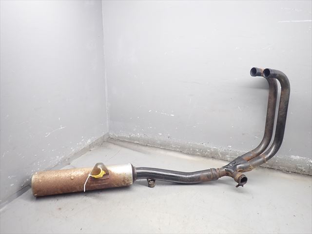 βDF09-1 Kawasaki GPZ400R ZX400D (S60 year ) out of print! rare! original muffler silencer left right scratch * dent have! exhaust leakage have! inside rust have!