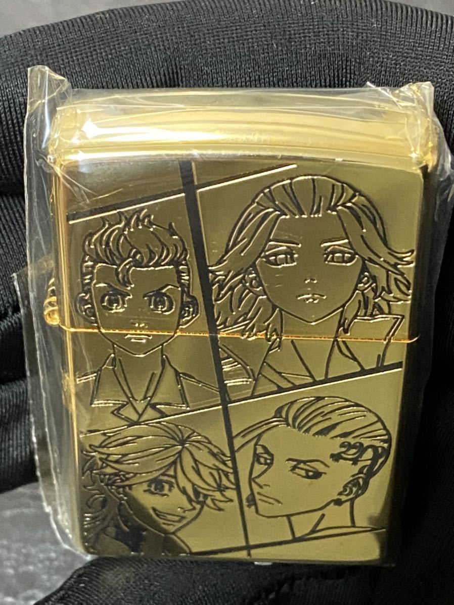 zippo 東京リベンジャーズ 全員集合 ゴールド 両面刻印 希少モデル 2021年製 アニメ GOLD_画像4