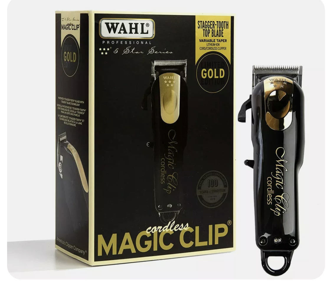 新品並行！Wahl MAGICCLIP BLACK&GOLD ・ウォール マジッククリップ 限定モデル 金 コードレスバリカン クリッパー 理容 美容 限定モデル！