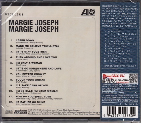 【CD】マージー・ジョセフ　MARGIE JOSEPH　　ATLANTIC 1000 R＆B【新品：送料100円】_画像2