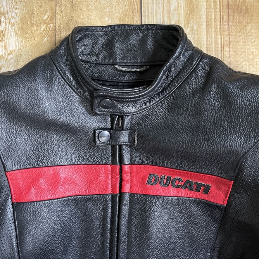 超美品☆DUCATI ドゥカティ 純正品 レザージャケット ブラック/S（M