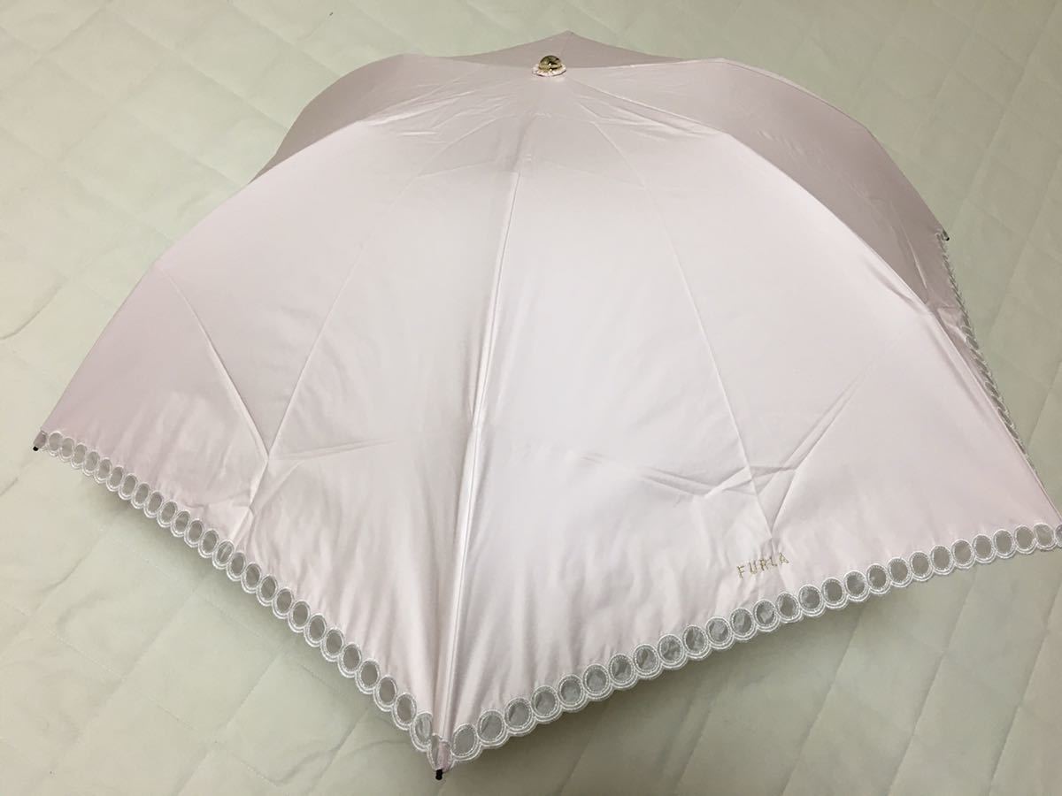 交換無料! 66新品FURLAフルラ晴雨兼用折りたたみ日傘オーガンジー