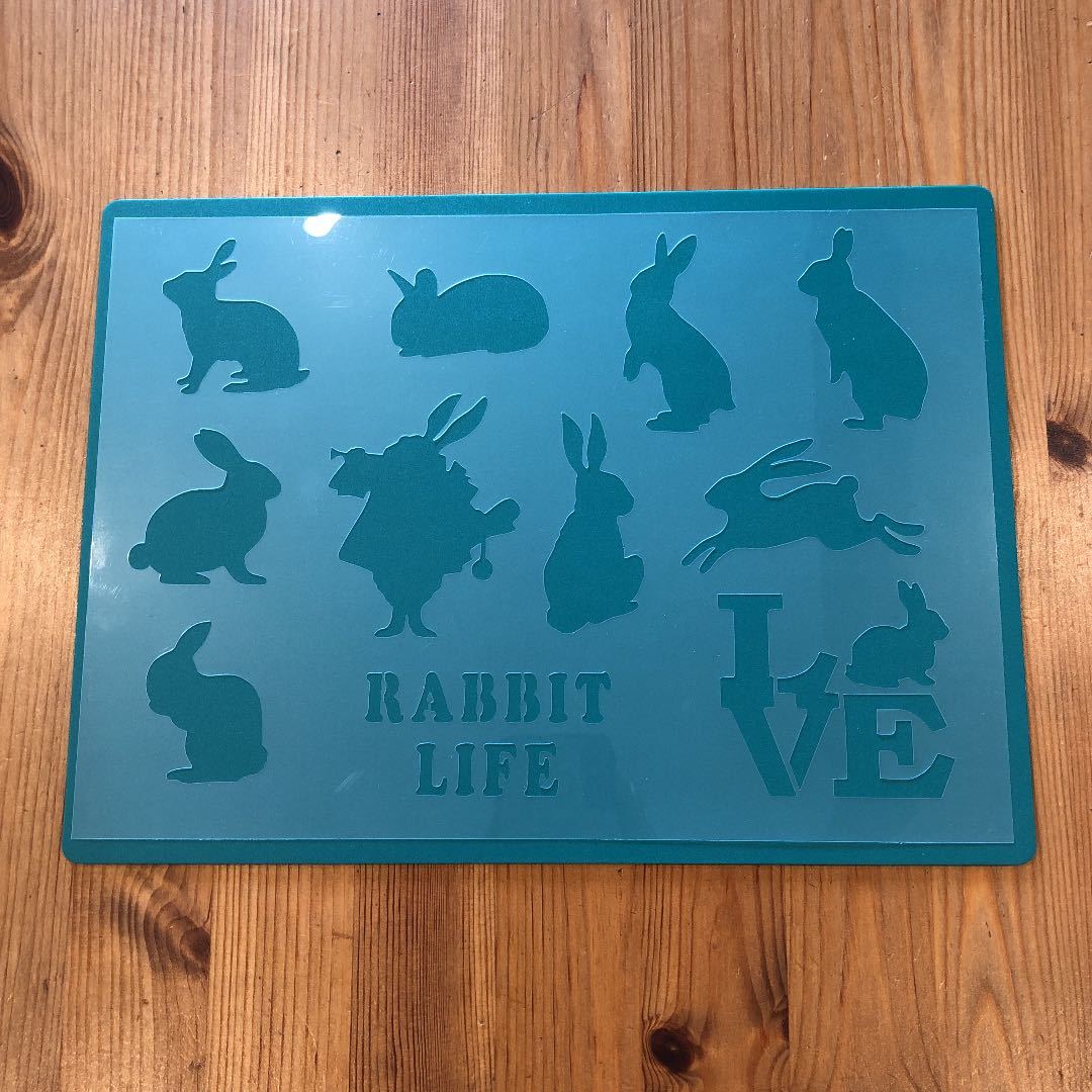 No.173 stencil seat rabbit .... rabbit rabbit life DIY stencil plate 