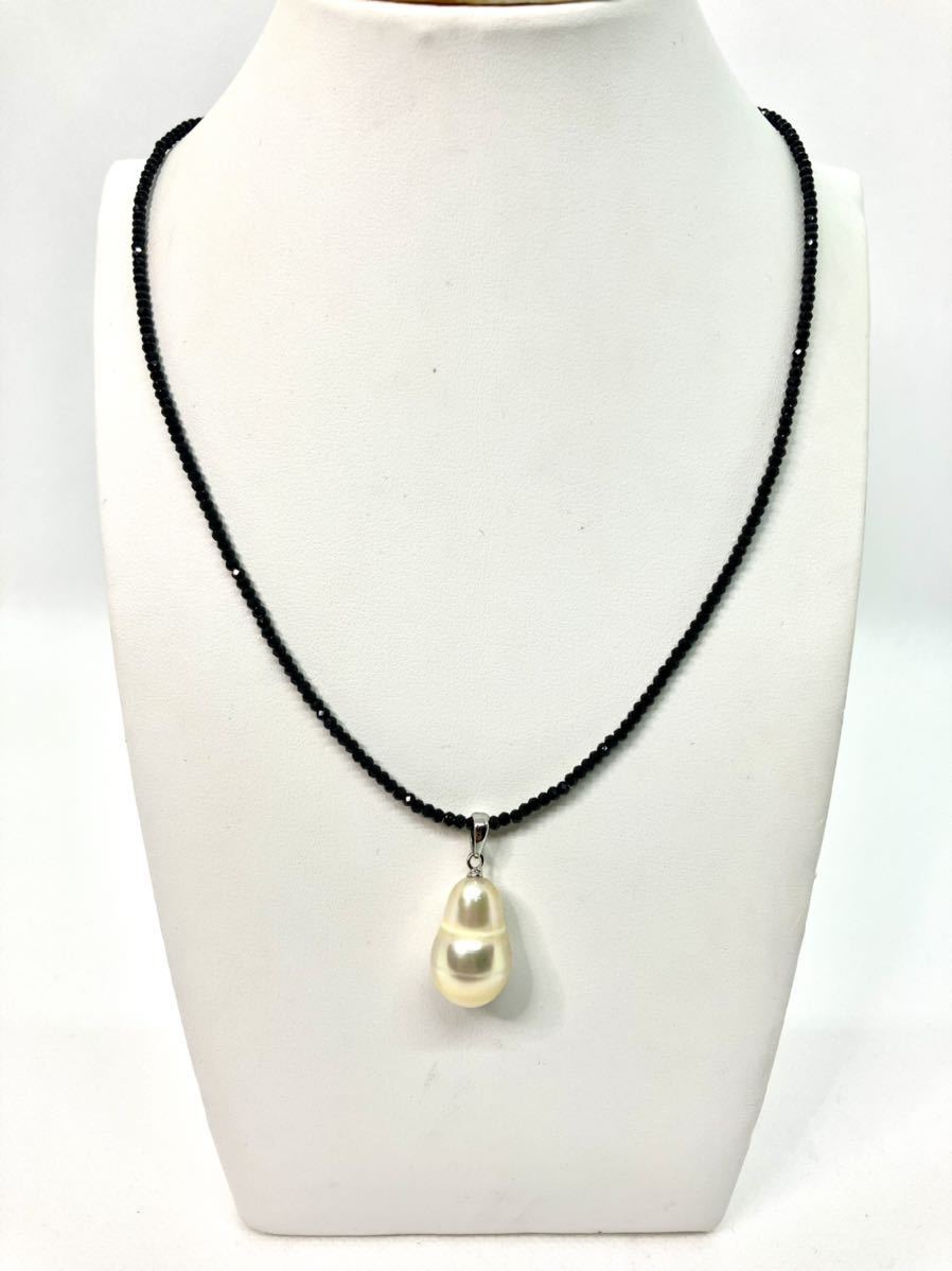新品】南洋真珠ネックレス*白蝶ネックレス*大粒*バロック*シンプル