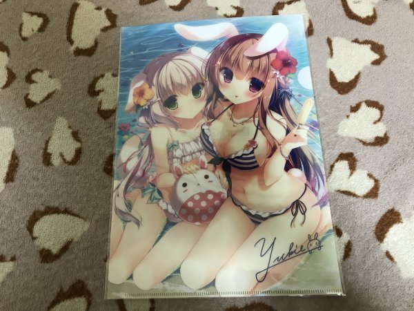 d090クリアファイル　ゆき恵) C94/Peach Candy 水着　メロンブックス特典_画像1