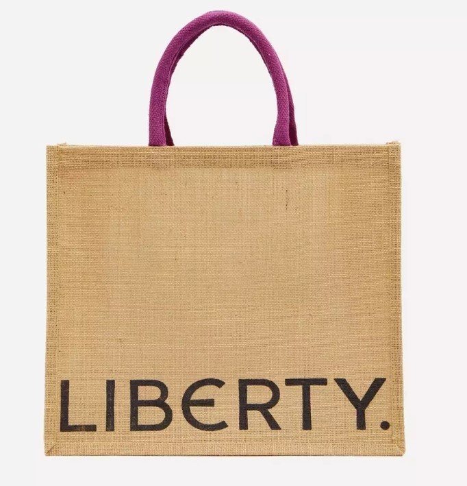 【LIBERTY LONDON】リバティビルディング ジュート トートバッグ LIBERTY LONDON】リバティビルディング ジュート トートバッグ