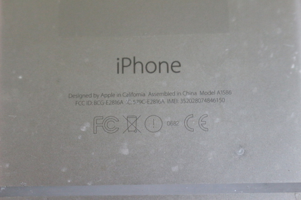 中古品 APPLE iphone 6 A1586 MG472J/A スペースグレイ 16GB アップル 動作確認済_画像6