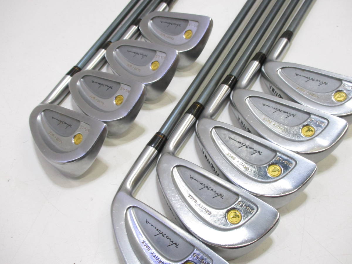 HONMA BIG-LB CAVITY BACK 金モグラ #3-#11 Super Ferrite Carbon R-1 アイアン 9本セット ヒロホンマ @140の画像1