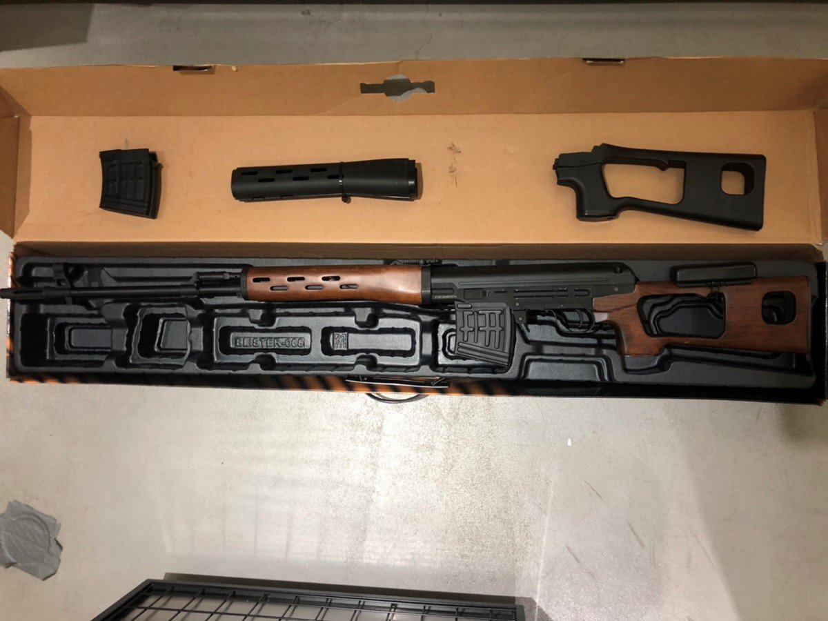KING ARMS 電動ガン ドラグノフ SVD リアルウッドパーツ組込済み 多弾