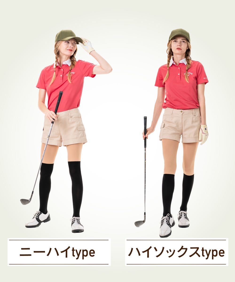hyus Tony UV cut Корея Golf леггинсы двухцветный поддельный носки гольфы летний 