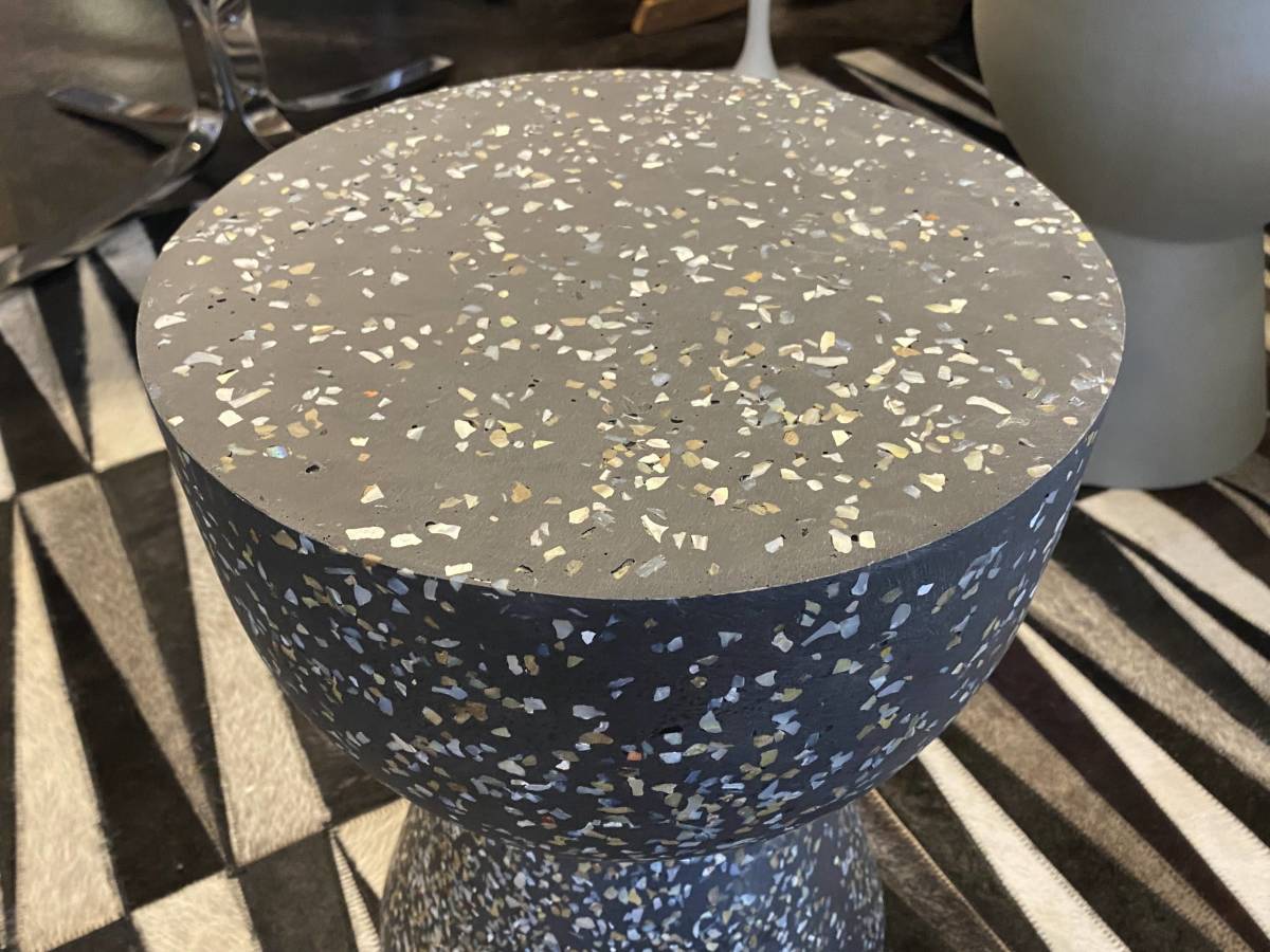 Chess Sidetable/テラゾーチェスサイドテーブルblack(検|ミッド Chess Sidetable/テラゾーチェスサイドテーブルblack(検|ミッド