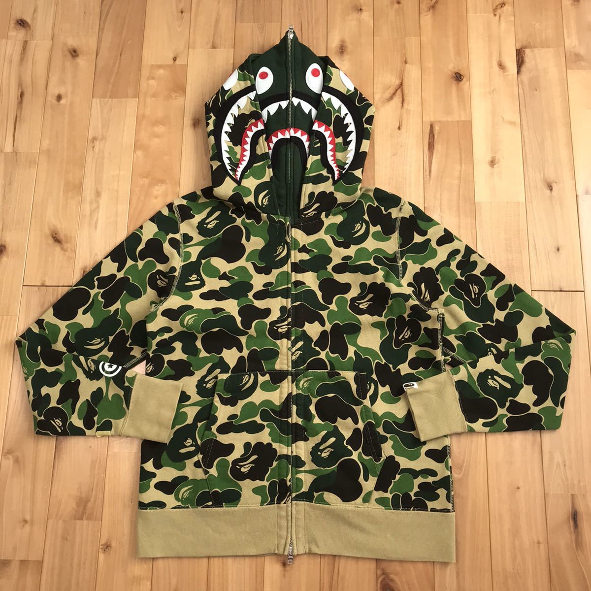 ダブル シャーク パーカーDouble shark hoodie BAPEベイプ-