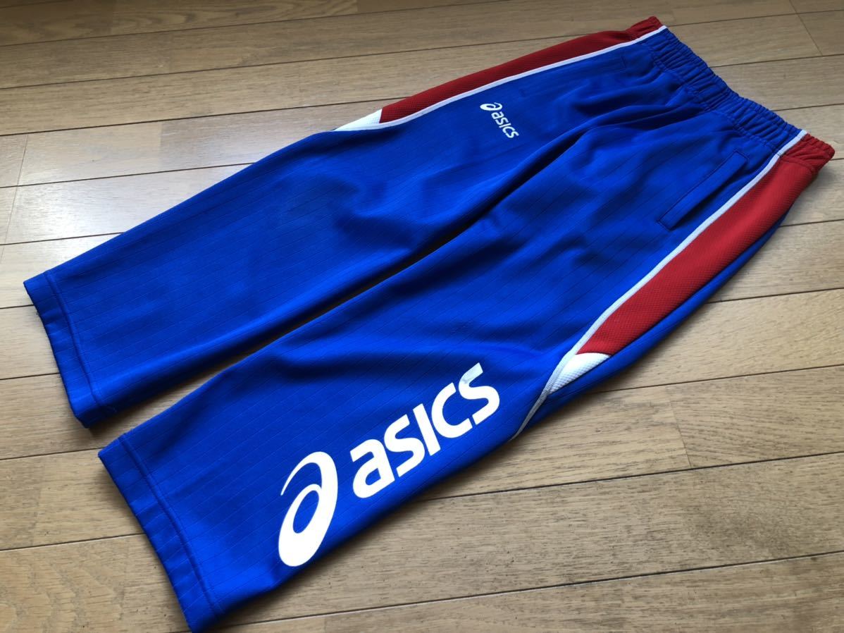 120cm Asics jersey 3 point set blue top and bottom set 