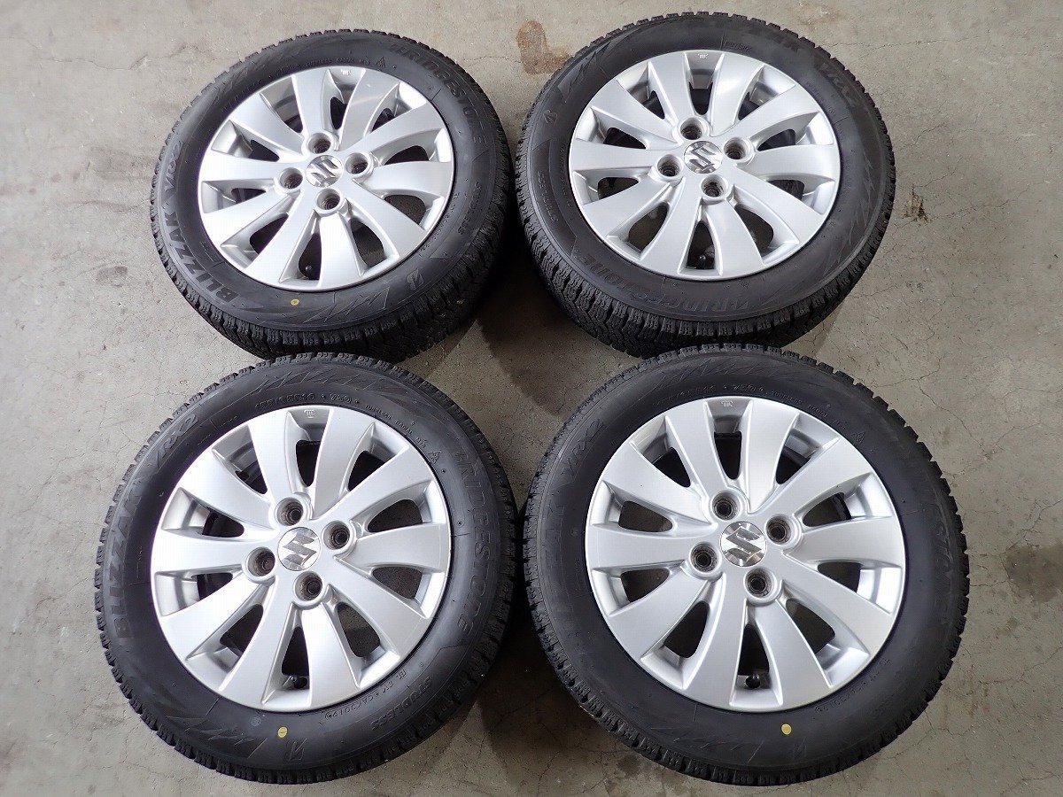 QR156【送料無料155/65R14】スズキ純正 スタッドレスセット VRX2 MR