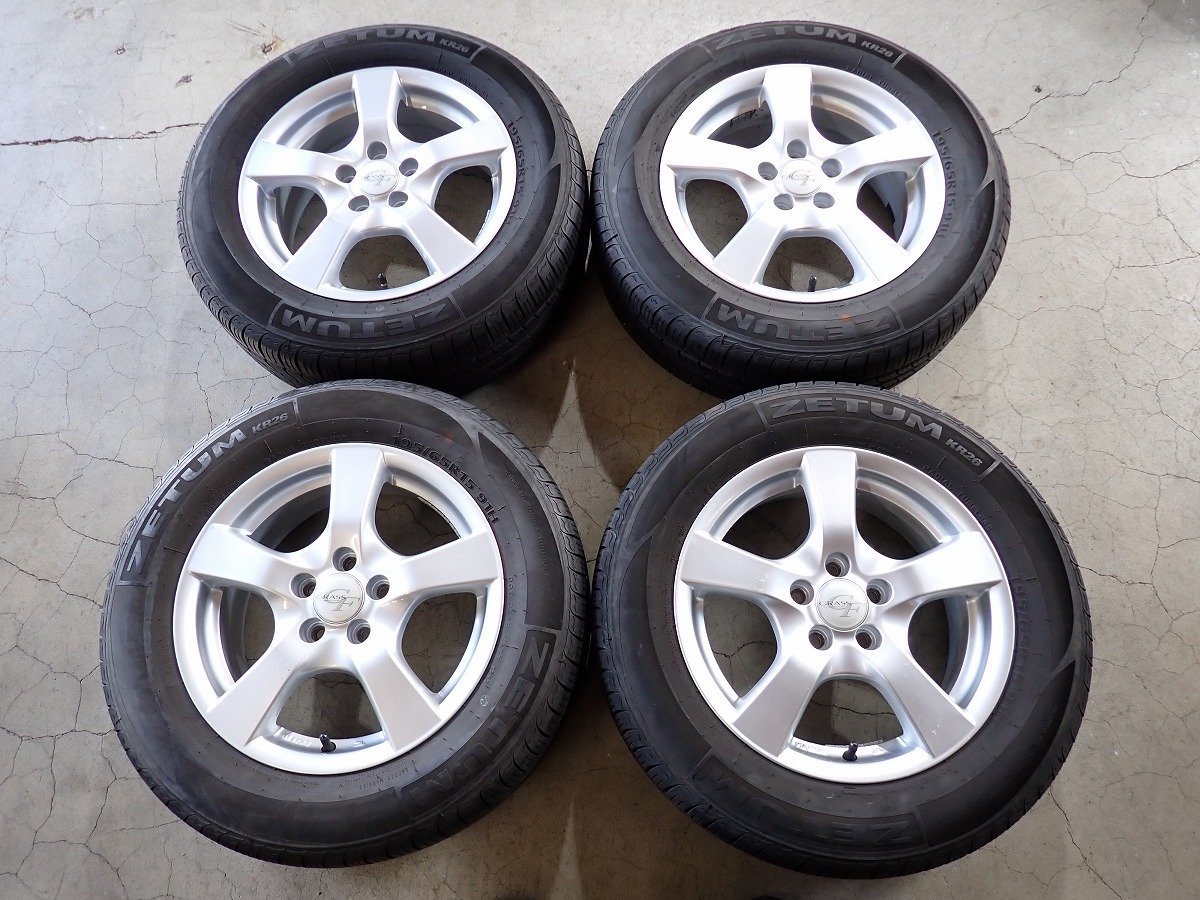 195 65 15 ラジアルタイヤ アルミホイール ZETUM KR26 最新入荷