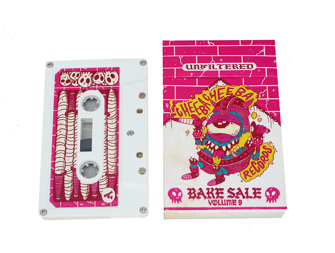 CHEEBA CHEEBA RECORDS BAKE SALE VOL 9 カセットテープ ステッカー アートプリント付き ビートテープ ハイタイムズ thc マリファナ 大麻_画像2