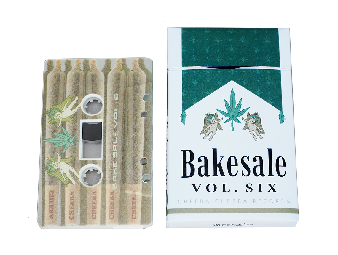 CHEEBA CHEEBA RECORDS BAKE SALE VOL 6 カセットテープ ステッカー付き hip hop raw ロウ ビートテープ ハイタイムズ thc マリファナ 大麻_画像2