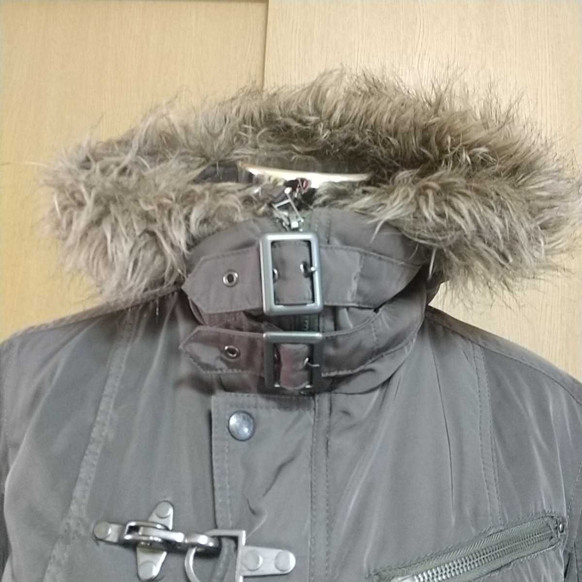 ( as good as new )VonDutch autumn winter thing liquidation price! fur removed possibility! metal fittings . good-looking! rib sleeve khaki color .. Mod's Coat size L**