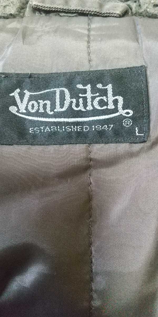 ( as good as new )VonDutch autumn winter thing liquidation price! fur removed possibility! metal fittings . good-looking! rib sleeve khaki color .. Mod's Coat size L**